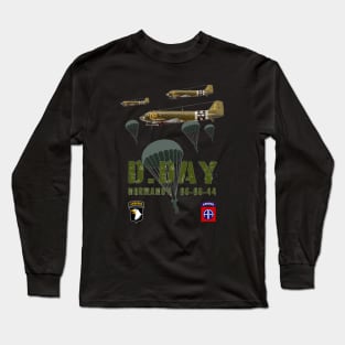 US airborne WW2 D Day Allied landing Long Sleeve T-Shirt